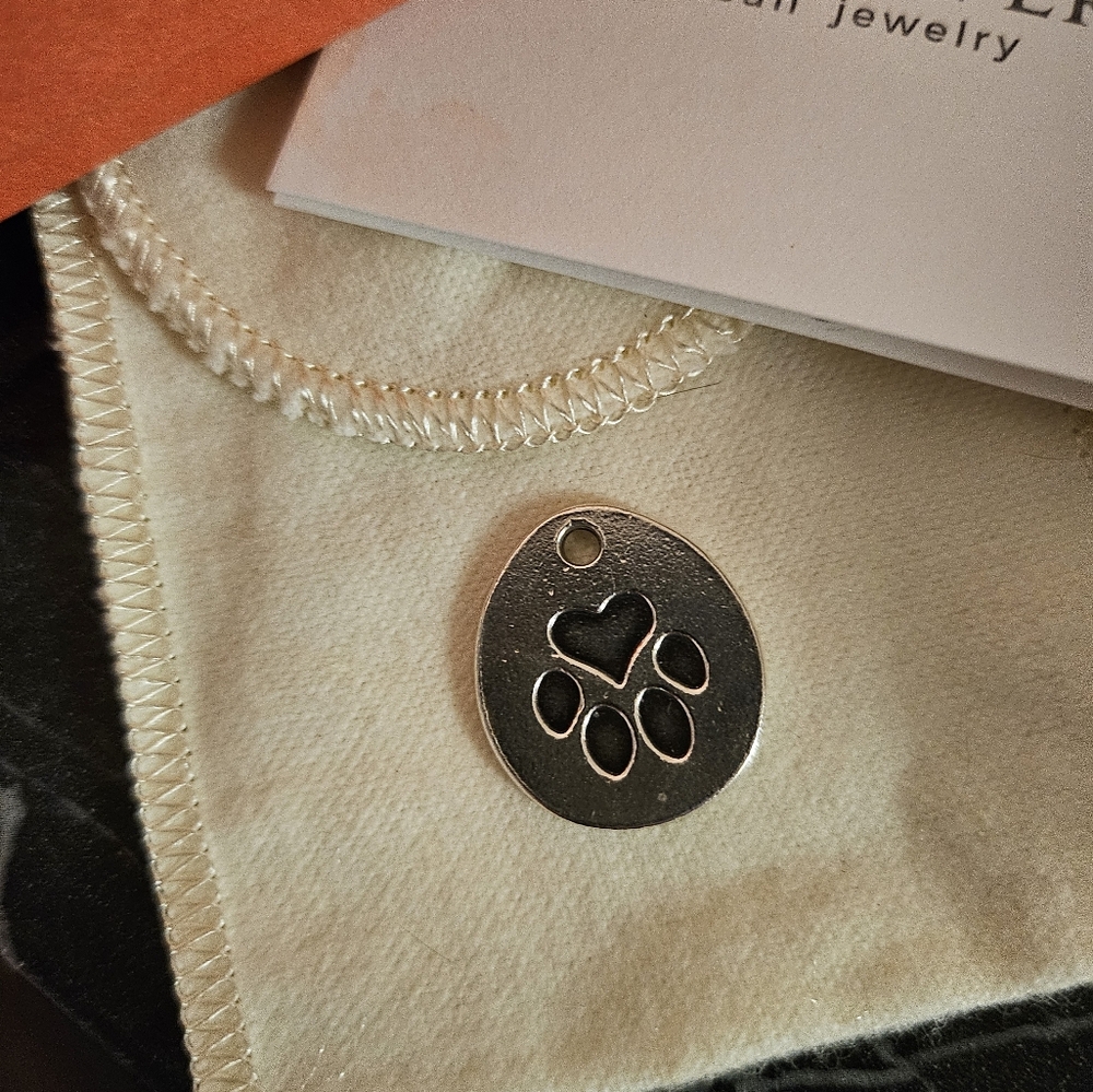 Silver Paw Print Charm